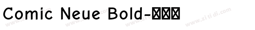 Comic Neue Bold字体转换